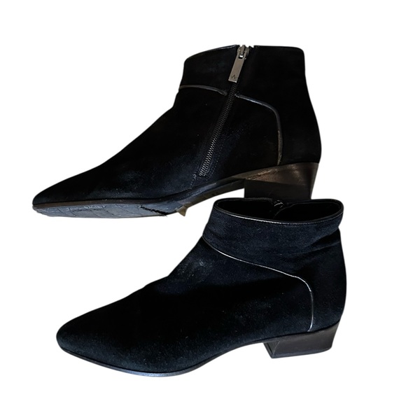 Aquatalia Black Leather Ankle Boots - Picture 1 of 6